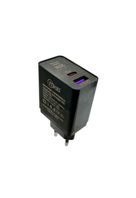 Cargador 2 puertos USB QC 3.0  20W carga rápida Mlab-2