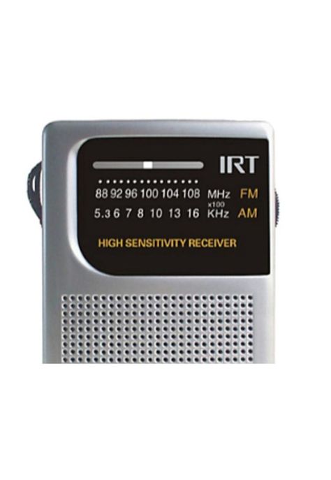 Radio A Pilas De Bolsillo Am fm Irt Plateada-1