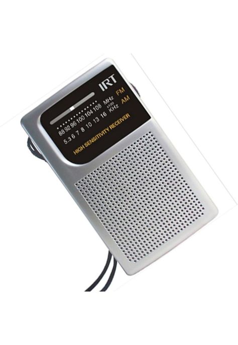 Radio A Pilas De Bolsillo Am fm Irt Plateada-2
