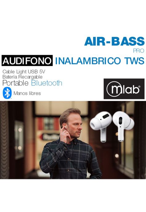 Audífono Inalámbricos Air Bass Pro Mlab Tws In-Ear-7