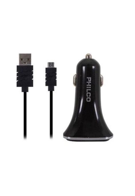 Kit Cargador Philco Rapido para Auto Smartphones USB-1