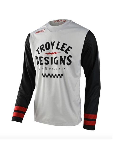 Polera de Moto Scout Gp Ride On Gris / Blanco Troy Lee Designs -0