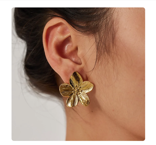 Aros María Mujer Dorado Metálico-0