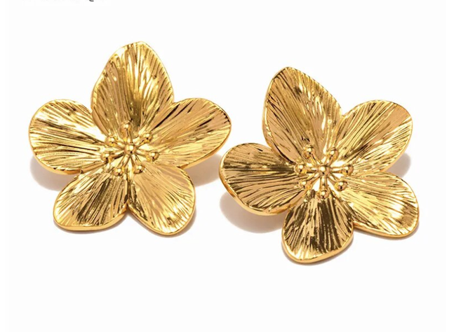 Aros María Mujer Dorado Metálico-1