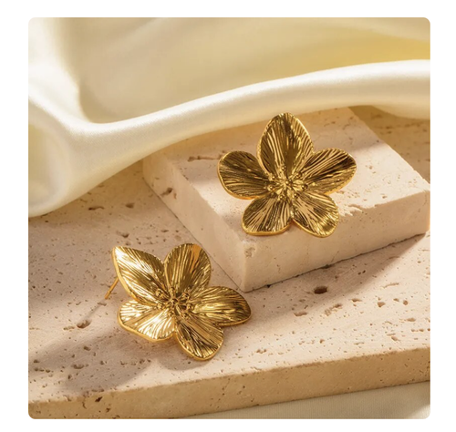 Aros María Mujer Dorado Metálico-3