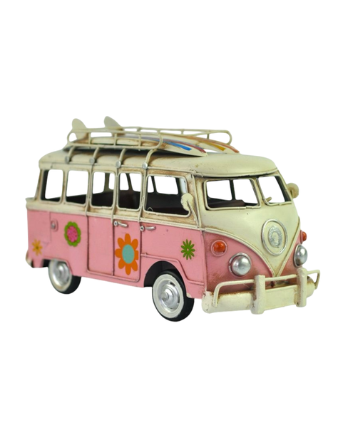 Auto Combi Metal Vintage - Hawái, Rosa De 28 Cm-0