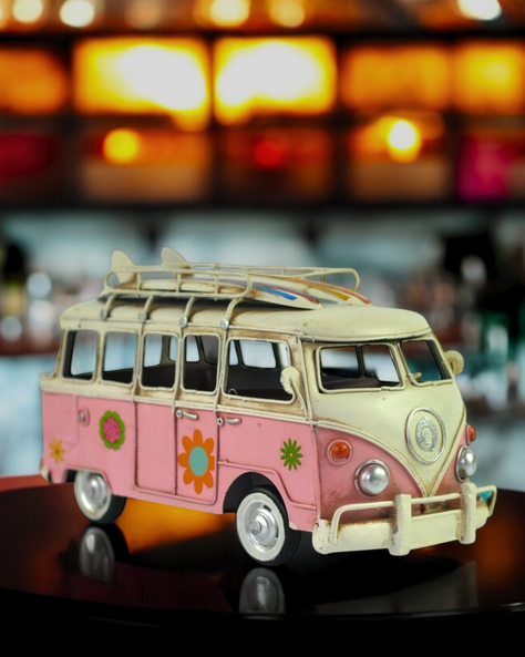 Auto Combi Metal Vintage - Hawái, Rosa De 28 Cm-1