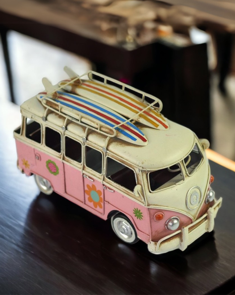 Auto Combi Metal Vintage - Hawái, Rosa De 28 Cm-2