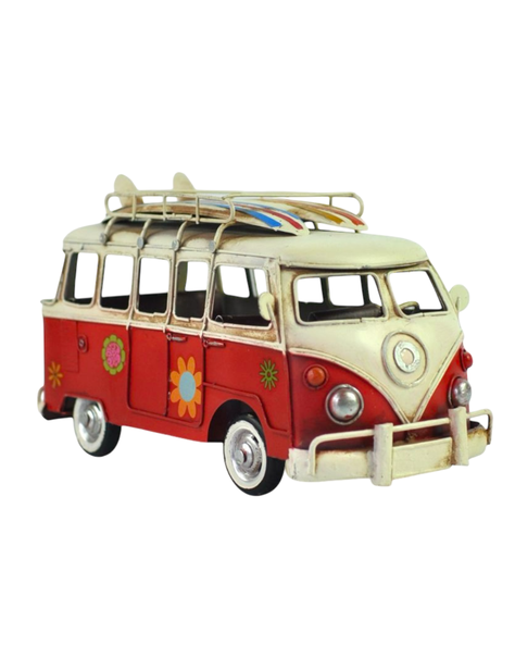 Auto Combi Metal Vintage - Hawái, Rojo De 28 Cm-0