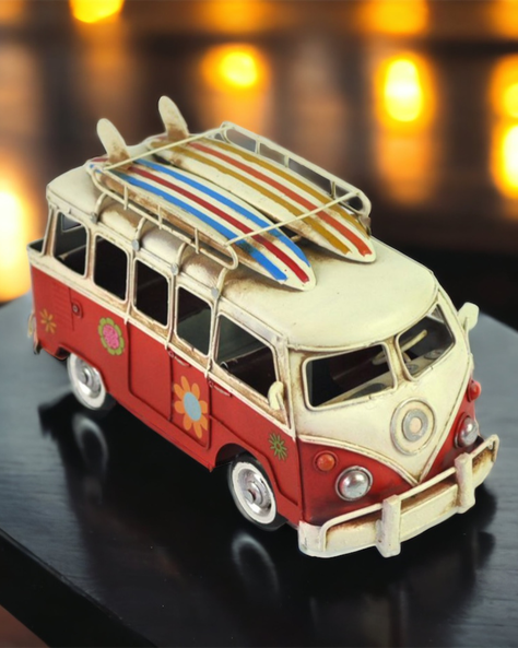 Auto Combi Metal Vintage - Hawái, Rojo De 28 Cm-2