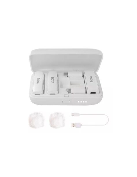 BOYALINK White Sistema de micrófono inalámbrico doble-1