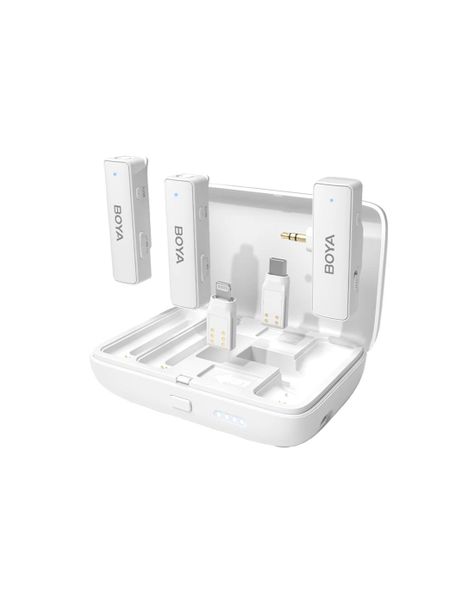 BOYALINK White Sistema de micrófono inalámbrico doble-2