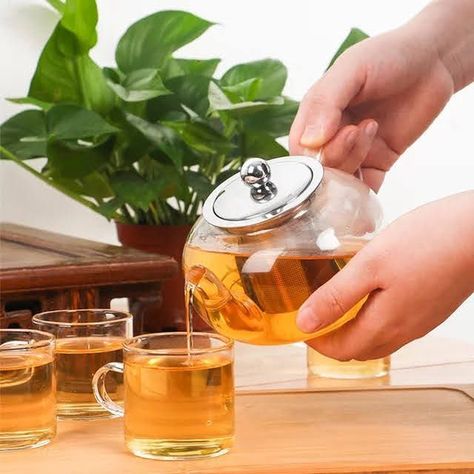 Tetera de Vidrio 1.200 ml con infusor, resistente al calor.-3