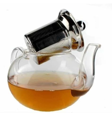 Tetera de Vidrio 1.200 ml con infusor, resistente al calor.-0