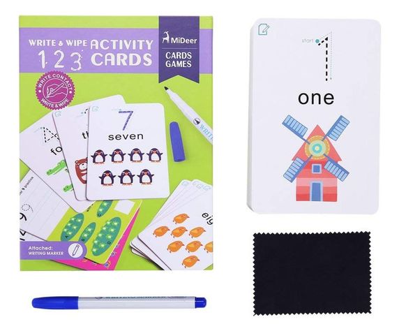 Tarjetas Números, Escribir Y Borrar MiDeer-5