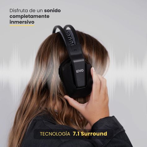 Audífono Gamer Zenit Elite Wireless 7.1 Levo-1