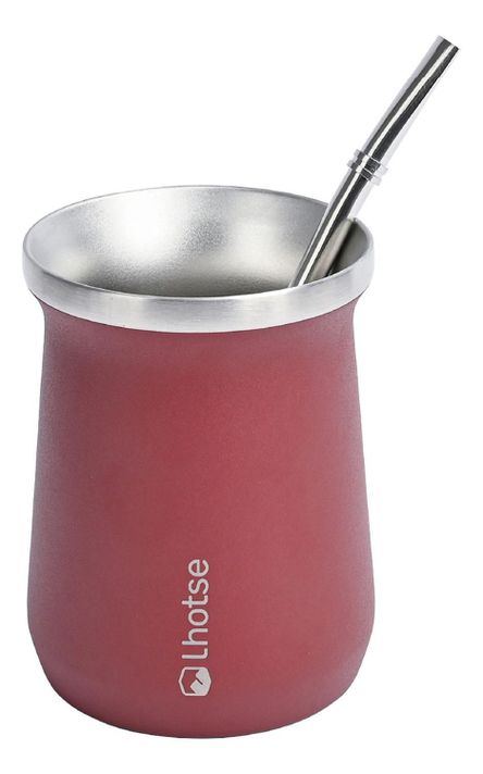 Termo Liquido Black 1,3 lts + Mate Bombilla Red Lhotse-3