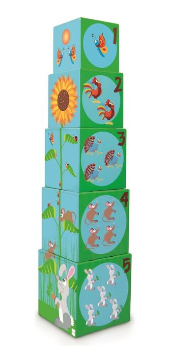 Cubos Para Apilar La Granja Jumbo 5 Cubos Scratch Europe-1