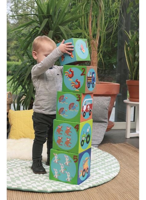 Cubos Para Apilar La Granja Jumbo 5 Cubos Scratch Europe-2