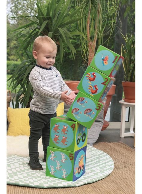 Cubos Para Apilar La Granja Jumbo 5 Cubos Scratch Europe-3