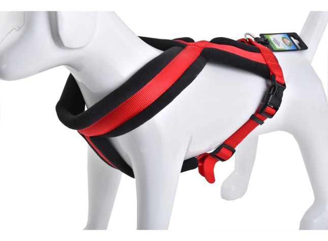 Arnés Cruzado Acolchado Talla L Rojo Perros Mascan-3