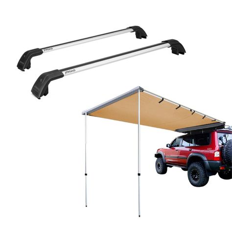 Pack Barras portaequipaje + Toldo Para Camping XROAD-0