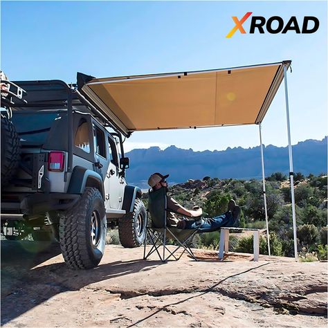 Pack Barras portaequipaje + Toldo Para Camping XROAD-5