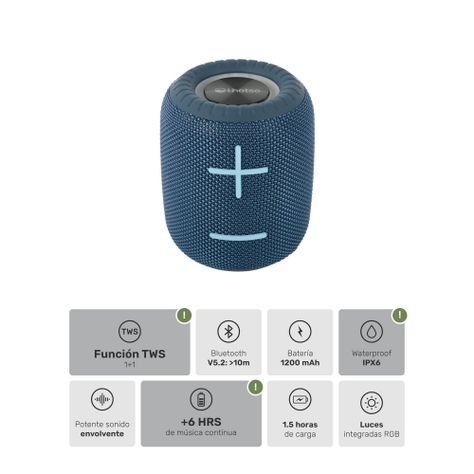 Parlante Portátil Inalámbrico Bluetooth TripGo+ Blue-2