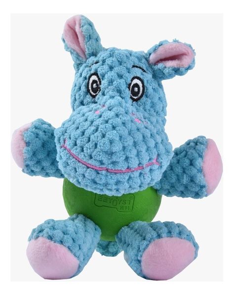 Animal Plush Con Pelota Celeste Perro Mascan-0