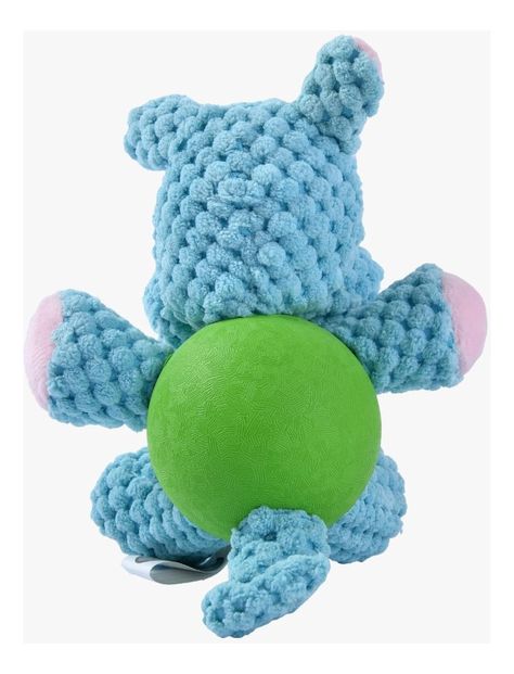 Animal Plush Con Pelota Celeste Perro Mascan-2