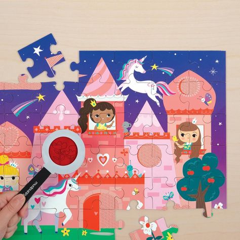 Puzzle 42pcs Dibujos Secretos Castillo Unicornio Mudpuppy-2