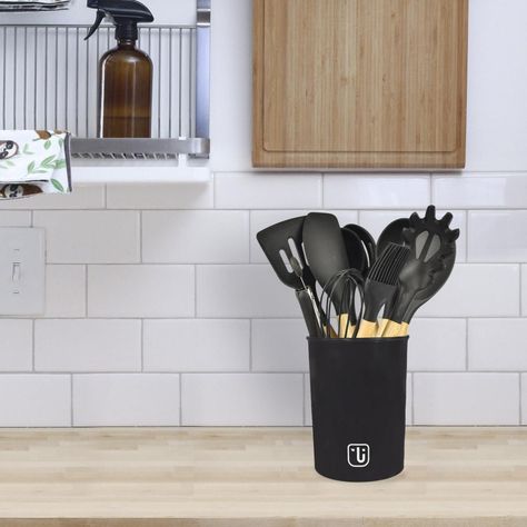 Batería De Cocina Oregon + Set 12 Utensilios Negro Simplit-7