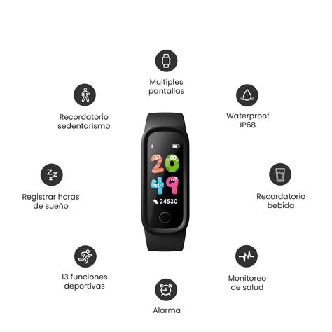 Banda Smartband Lhotse KIDS R01 Black-1