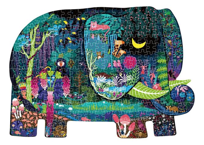 Puzzle 280Pcs Con Forma, Sueño De Elefante MiDeer-0