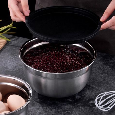 Set 3 Bowls con Tapa Acero Inoxidable Antideslizante Simplit-7