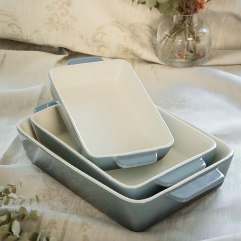 Set 3 Fuentes de Cerámica para Horno Celeste Simplit-1