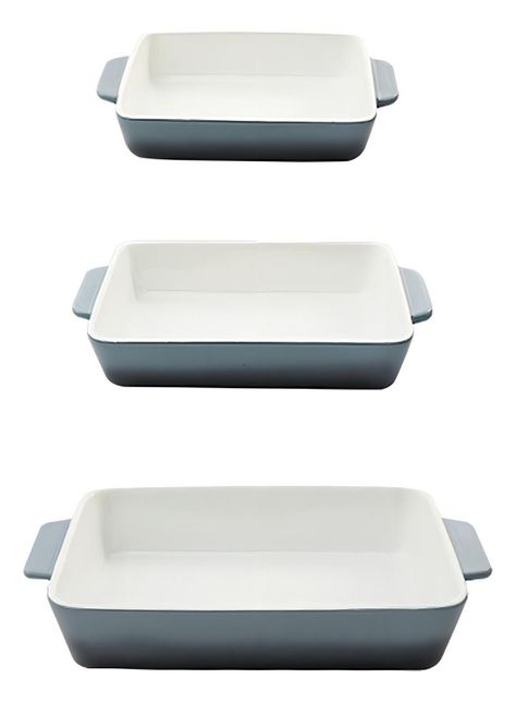 Set 3 Fuentes de Cerámica para Horno Celeste Simplit-2