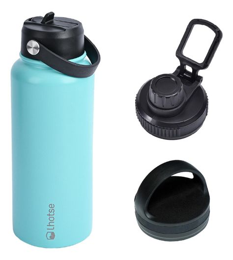 Botella Térmica Hydro Celeste 960ml + 2 Tapas Lhotse-0