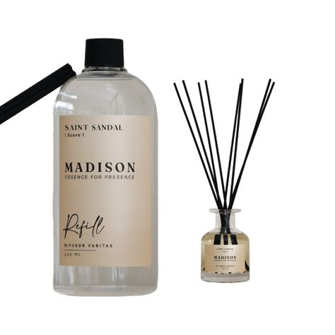 Difusor Transparente 150ml+refill 500ml Saint Sandal Madison-0