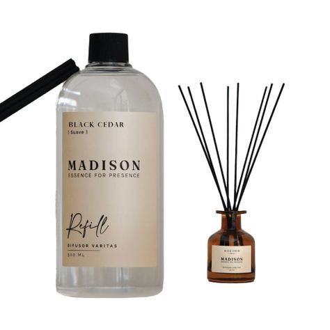 Difusor Ámbar 150 Ml + Refill 500 Ml Black Cedar Madison-0