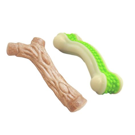 Kit Hueso Curvo Talla L + Rama De Madera Perro Mascan-0