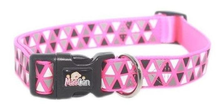 Collar Triángulo Fucsia Talla L Perro Mascan-0