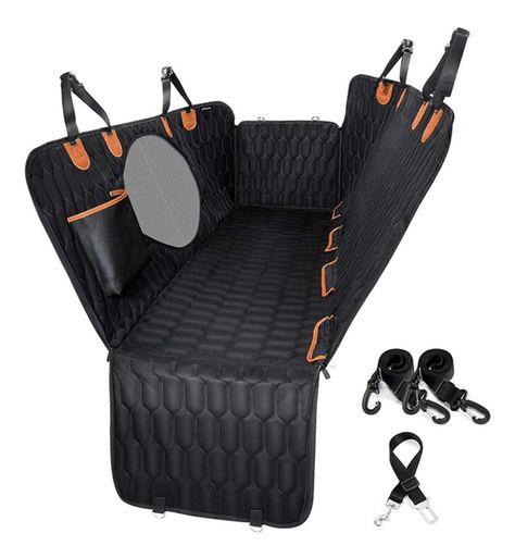 Funda Cubre Asiento de Auto Impermeable Mascotas Negra Xroad-0