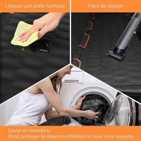 Funda Cubre Asiento de Auto Impermeable Mascotas Negra Xroad-5