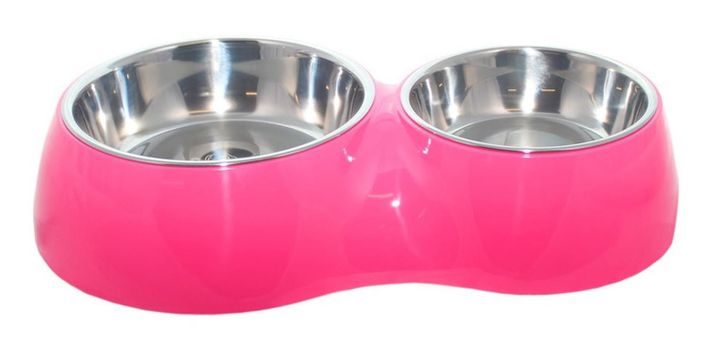 Plato Comida Agua Fucsia Para Perro L Mascan-1