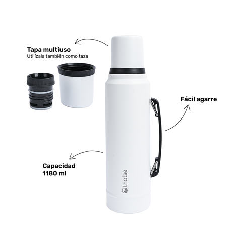 Termo Liquido Acero Inoxidable Classic 1,3 lts Lhotse White-3