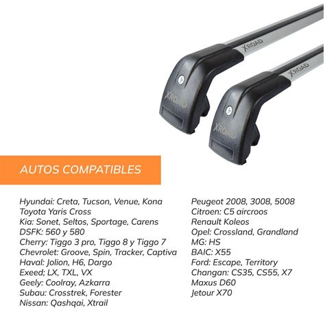 Barras Portaequipaje de Aluminio para Techo Xroad-6