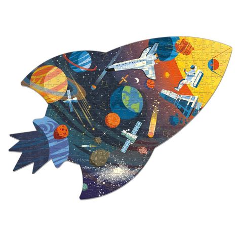 Puzzle 300pcs Con Forma Espacio Exterior Mudpuppy-0