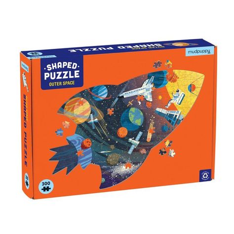 Puzzle 300pcs Con Forma Espacio Exterior Mudpuppy-1