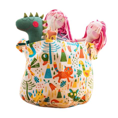 Bolso para Juguete Flora Y Fauna Pajarito de Mimbre-0